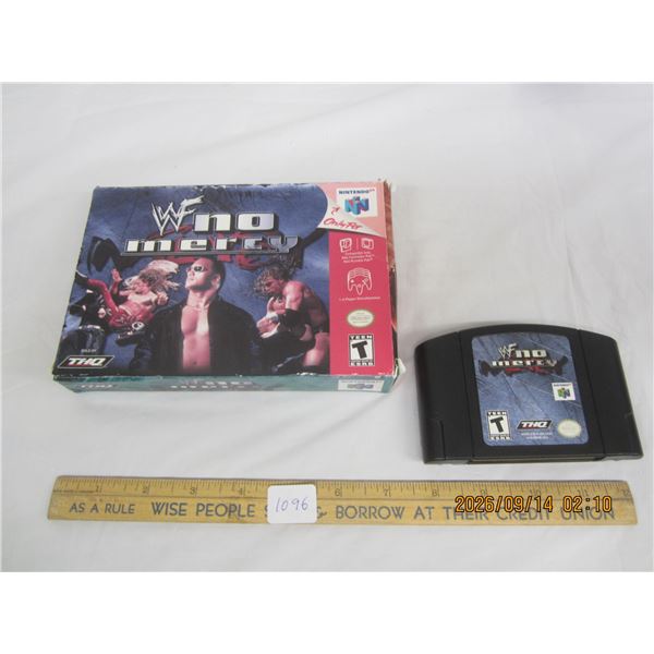 1096. Nintendo 64 WWF No Mercy Game Cartridge with Box