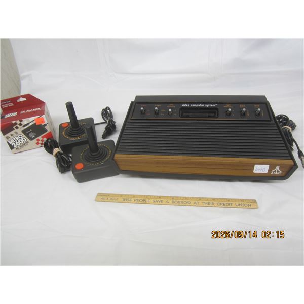 1098. Original Atari 2600 Tested and Working with Controller, Power Cord and AVC Adapter Rare Item