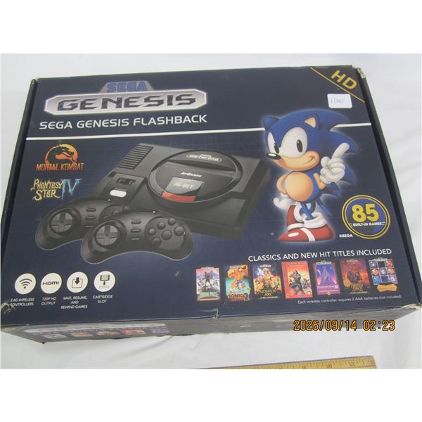 1100. Sega Genesis Flash Back Game Consol Preloaded with Games Ready to Play