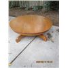 Image 1 : 1102. Antique Round Coffee Table with Quarter Cut Top