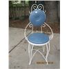 Image 1 : 1105. Antique Metal Chair with Padded Seat