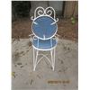 Image 3 : 1105. Antique Metal Chair with Padded Seat