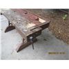 Image 3 : 1107. Antique Pine Primitive Work Bench with a Cast Iron Base Rare Item Would Make a Great Kitchen I