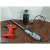 Image 1 : Vintage 12” Hedge Trimmer, Propane Bottle w/ Regulator, Black & Decker Cordless Drill (No B