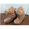 Image 1 : Fur Lined Leather Boots – 10.5” Heel to Toe