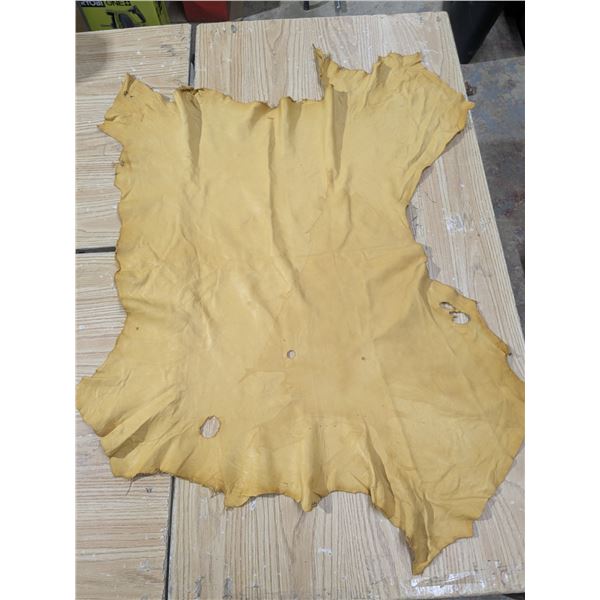 Stretched & Tanned Buckskin Leather ~ 3.5’ x 2.5’