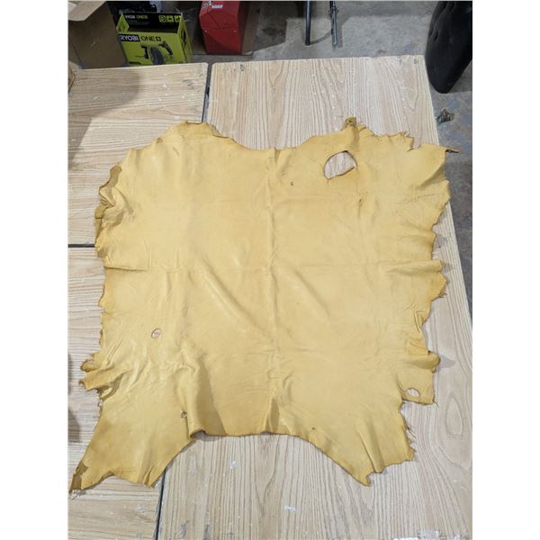 Stretched & Tanned Buckskin Leather ~ 3’ x 3’