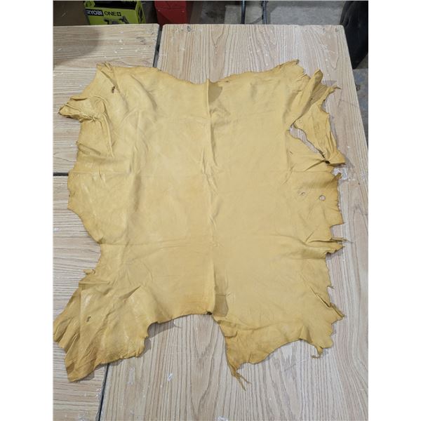 Stretched & Tanned Buckskin Leather ~ 3’ x 3’