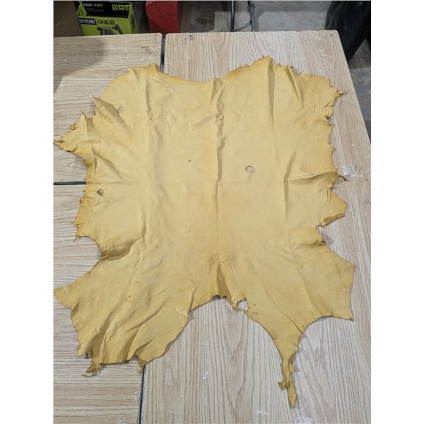 Stretched & Tanned Buckskin Leather ~ 3’ x 2.5’
