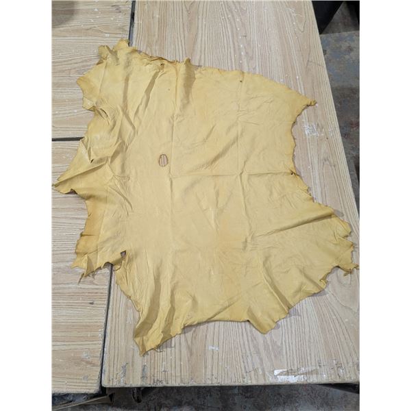 Stretched & Tanned Buckskin Leather ~ 3’ x 2.5’
