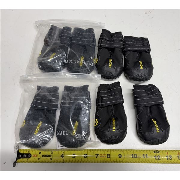 (4) Pair of Dog Shoes. (Size 6) (New)