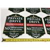 Image 2 : (6) Private Drive Metal Signs.