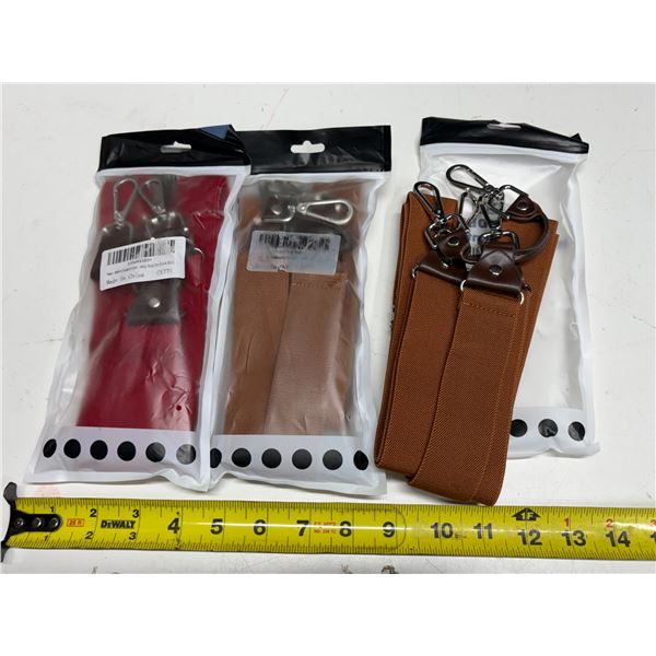 (3) Men's Suspenders. (New)