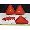 Image 1 : (6) Slow Moving Vehicle Triangle Safety Sign Stickers and (2) Metal One's.