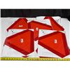 Image 2 : (6) Slow Moving Vehicle Triangle Safety Sign Stickers and (2) Metal One's.