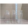 Image 3 : Vintage Glass Milk/Cream Bottle Lot – (6) Large, (3) Small w/ Tops, (3) Cream