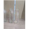 Image 4 : Vintage Glass Milk/Cream Bottle Lot – (6) Large, (3) Small w/ Tops, (3) Cream
