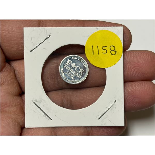 Trudeau 1 Gram .999 Fine Silver.