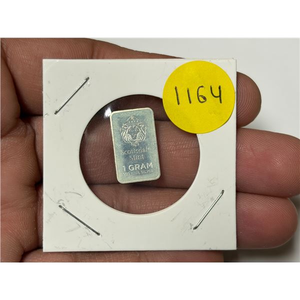 1 Gram .999 Fine Silver.
