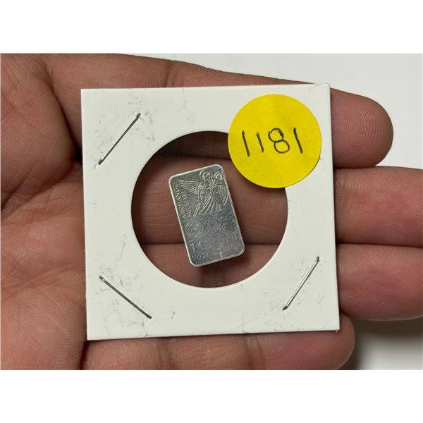 Wessex Mint - 1 Gram .999 Fine Silver.
