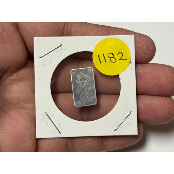 Scottsdale Mint - 1 Gram .999 Fine Silver.