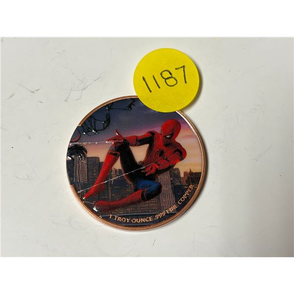 Spider Man and Venom - 1 Troy Ounce .999 Fine Copper.