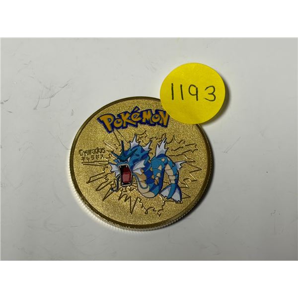 Pokemon Gyarados Golden Colour Coin.