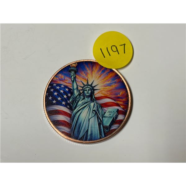 Statue of Liberty -  1 AVDP Ounce .999 Fine Copper.