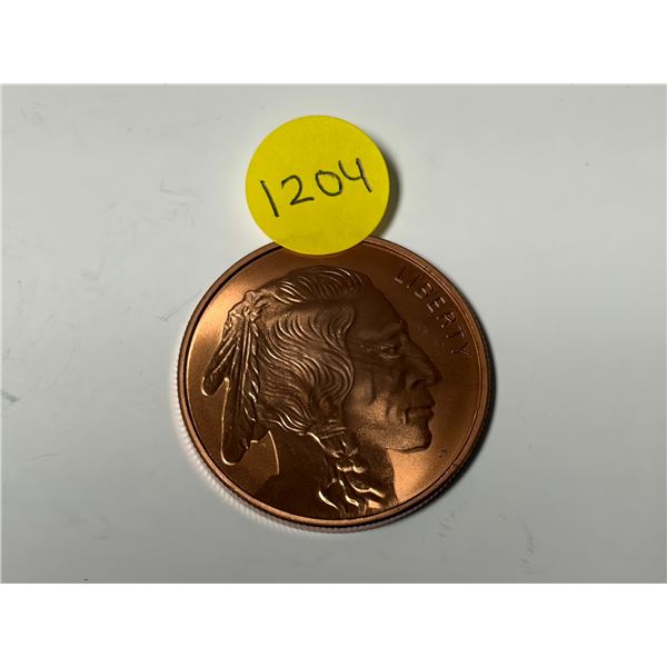 Liberty One AVDP Ounce Copper Coin - .999 Fine Copper.