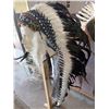 Image 6 : Black & White Beaded Feather Headdress, 53" L x 32" W