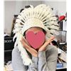 Image 3 : White Feathered Headdress, 30" Across