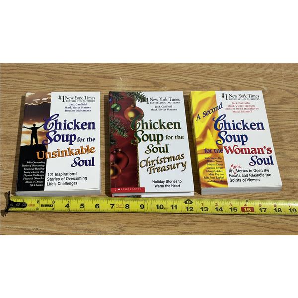 (3) Chicken Soup Books.  1998, 1999, 2001.
