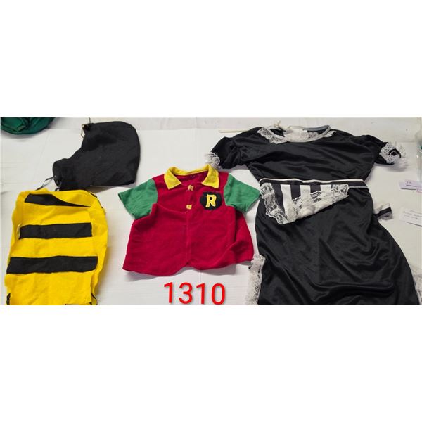 (3) Halloween Costumes – French Maid (Size 8-10), Robin Top (Child Size 4-5), Bumblebee (In