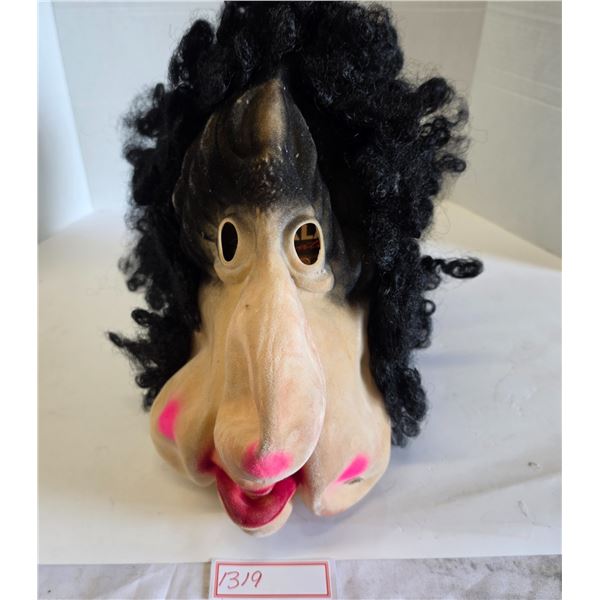Vintage Funny Old Lady Halloween Mask