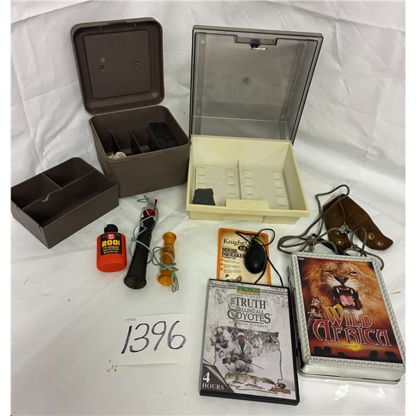 Primos Predator Call, CD Storage Boxes, etc.