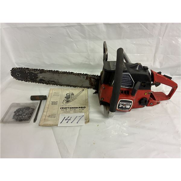 3.7/18” Craftsman Chainsaw, Extra Chain