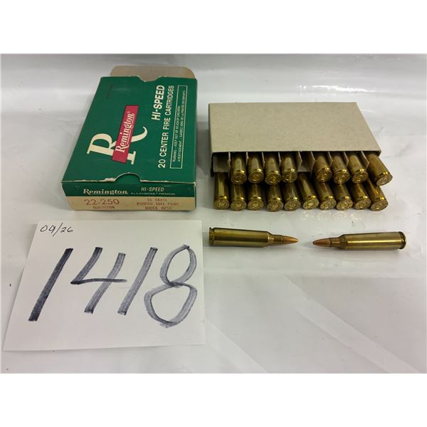 (12) .22-250 Remington Cartridges **PAL Required
