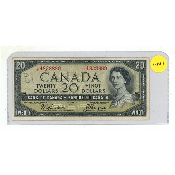 1954 Canada Twenty Dollar.