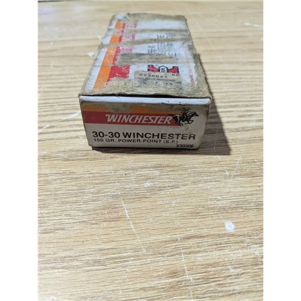 Box of Winchester 30-30 150gr Ammunition **PAL REQUIRED