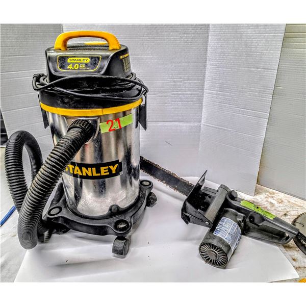 Mastercraft Electric Chainsaw, Stanley Shop Vac – Both Working