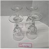 Image 1 : (4) Clear Wine Glasses