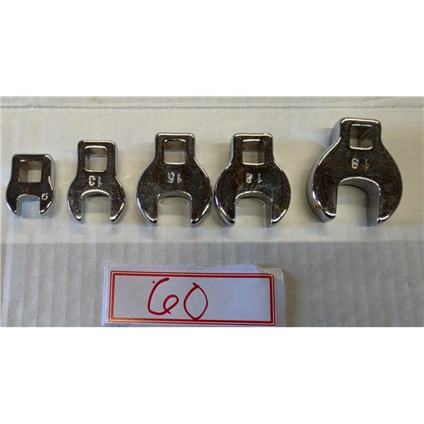 5-Piece Metric Crowfoot Wrench Set (Sizes 10mm-18mm)
