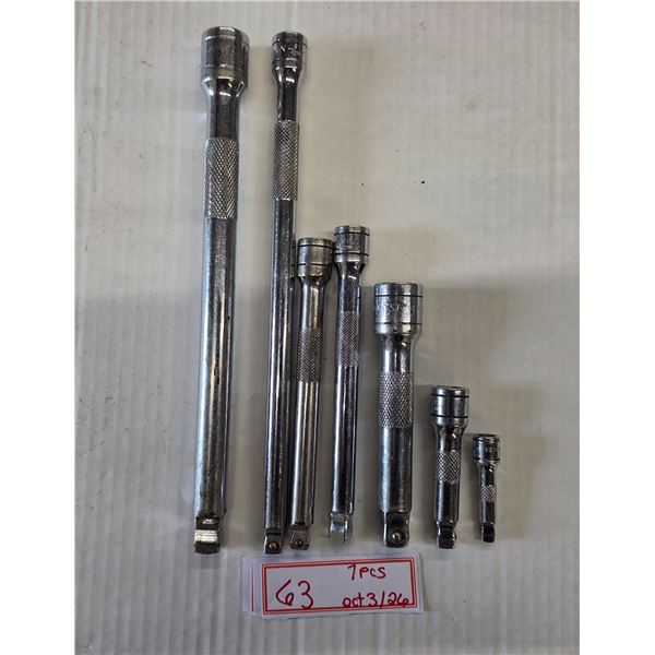 (7) Extension Bars, 2” to 10” Long