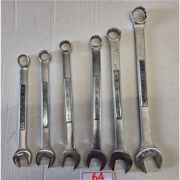 (6) Craftsman Wrenches, Assorted Sizes