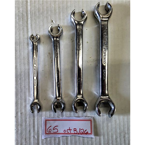 (4) Drop Forged 6-Point Flare Nut Wrenches
