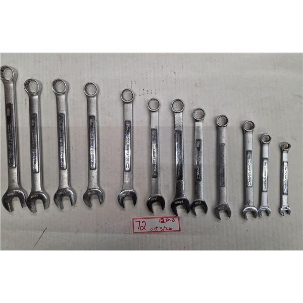 (12) Craftsman 12-point Wrenches, 12 to 19mm
