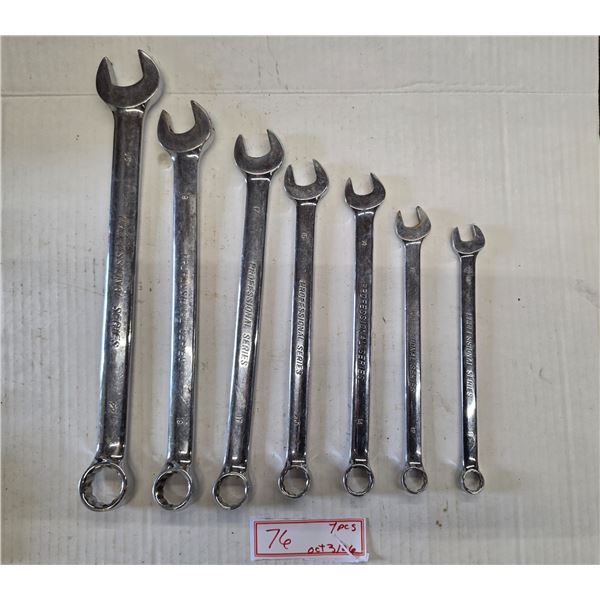 (7) Mastercraft Pro-Series 12-point Wrenches, 11 to 22mm