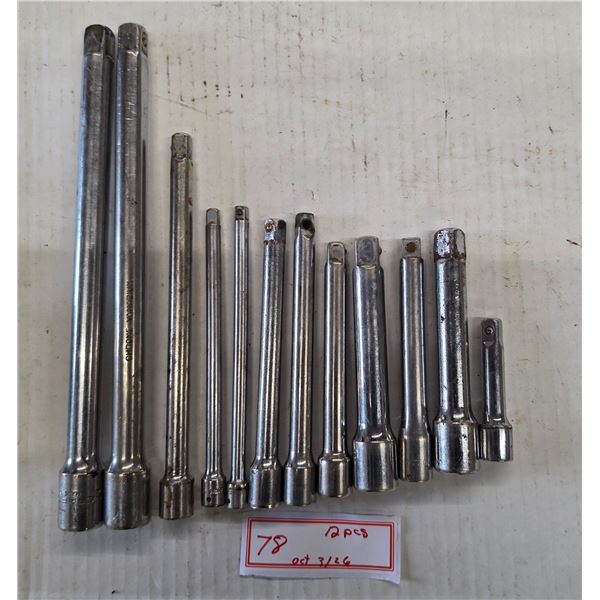 (12) Socket Extensions, Assorted Sizes