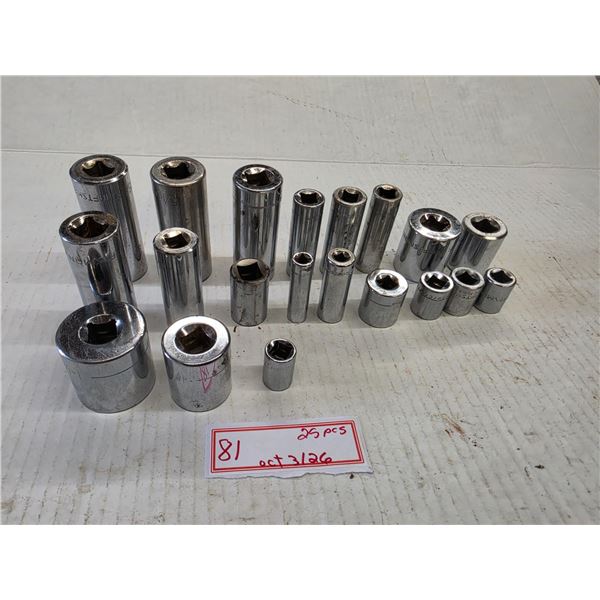 (20) Assorted Sockets