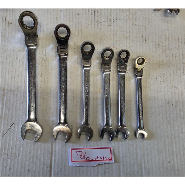 (6) Flex Head Ratchet Wrenches